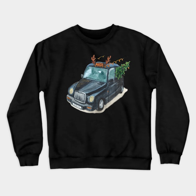 Christmas Cab Crewneck Sweatshirt by ZarenBeck